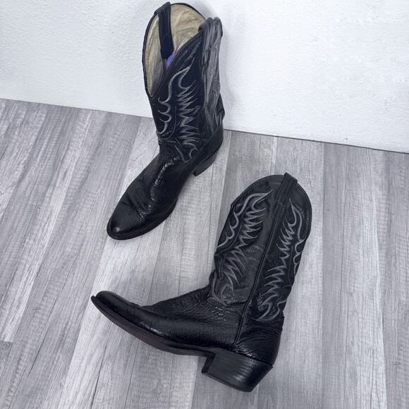 Vintage Abilene Shark Skin Cowboy Boots Men’s 11 Western Snip Toe